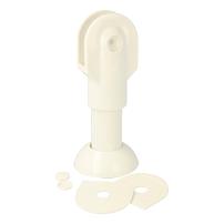 Toilet Cubicle Stand, 115-135mm, W/Cap, F/12-18mm, White PP