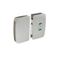 Door Lock F/Glass Cubicle, W/Indicator, Brass, SS-Look, 8-10
