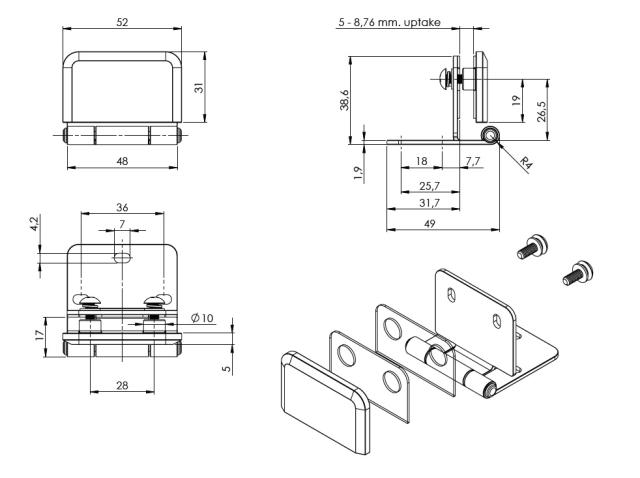 Glass Door Hinge 