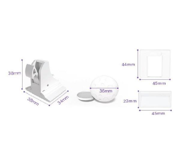 Magnet Lock, White, Set of 4 Locks, 1 key & 1 Installation