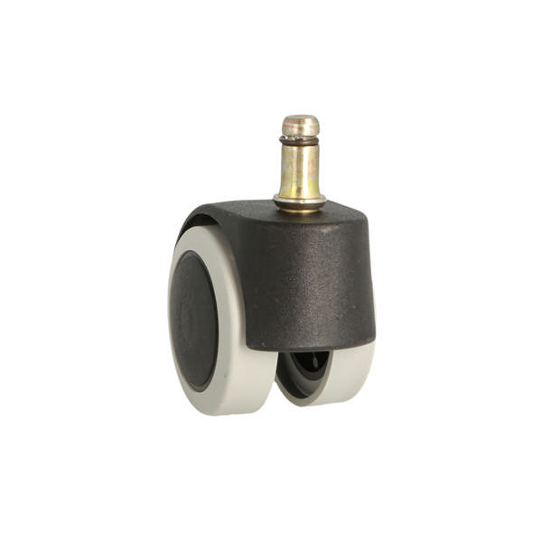 Office Chair Castor,ø50mm,Soft, ø10mm Pin, Black/Grey,Hooded