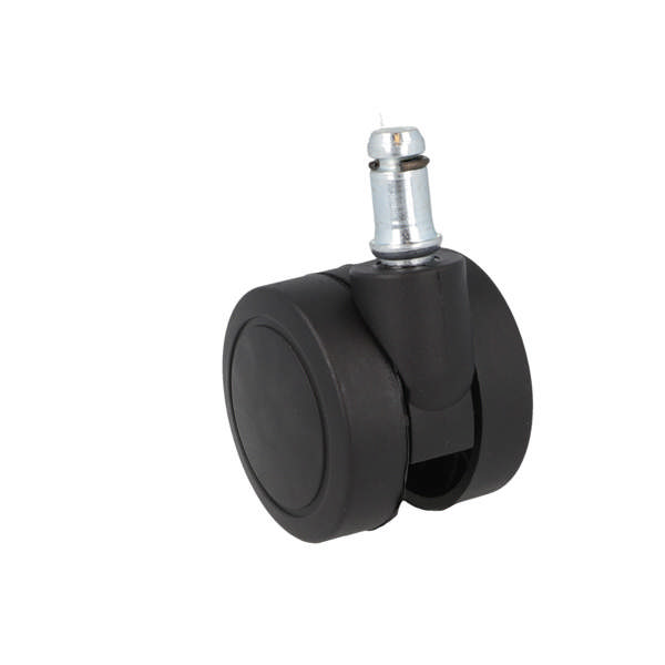 Office Chair Castor, ø50mm, Hard, ø11mm Pin, Black, No Hood,
