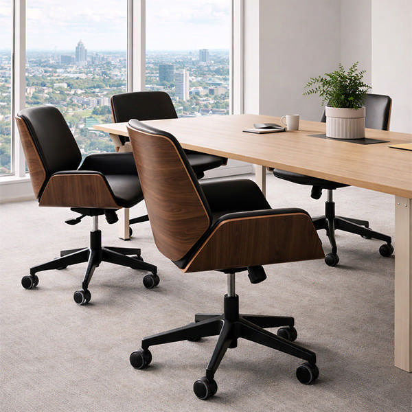 Office Chair Castor, ø50mm, Hard, ø10mm Pin, Black, No Hood,