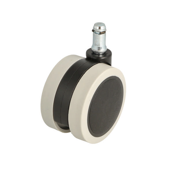 Office Chair Castor, ø65mm,Soft,ø11mm Pin,Black/Grey,No Hood