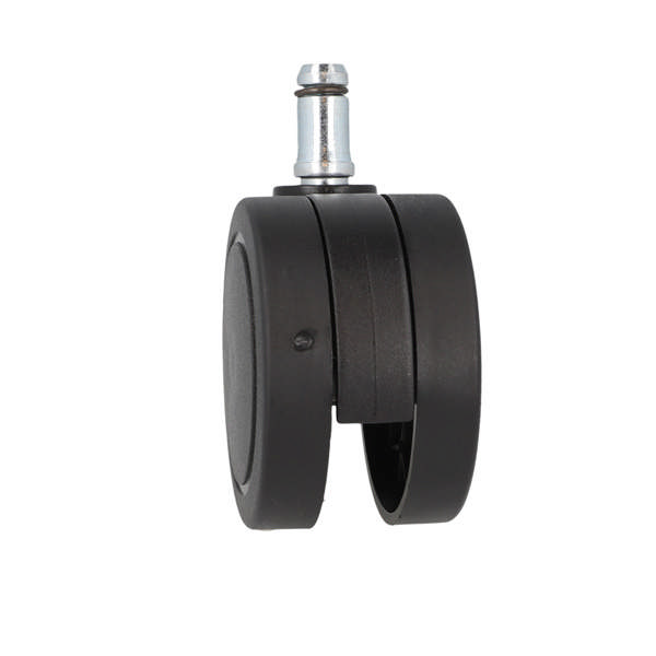 Office Chair Castor, ø65mm, Hard, ø11mm Pin, Black, No Hood,