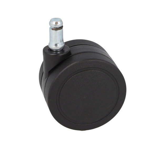 Office Chair Castor, ø65mm, Hard, ø11mm Pin, Black, No Hood,