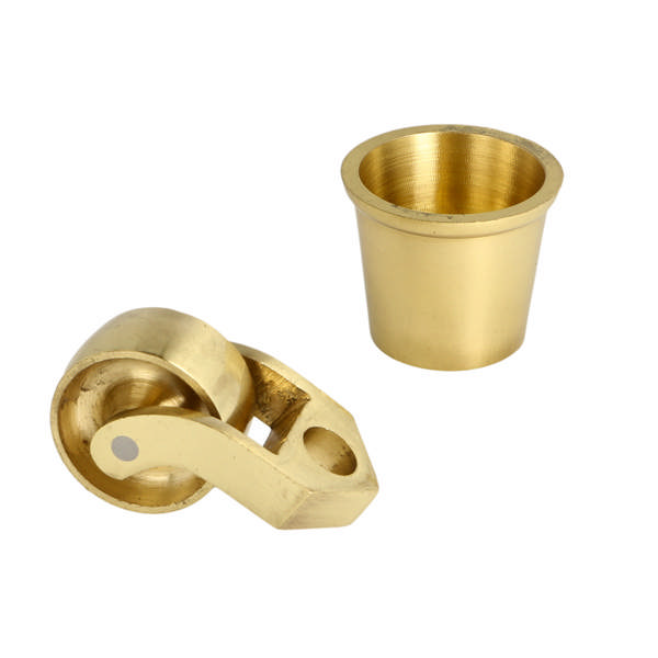 Brass Castor Brascella, ø32mm, Brass, Cup Top ø31.5mm,