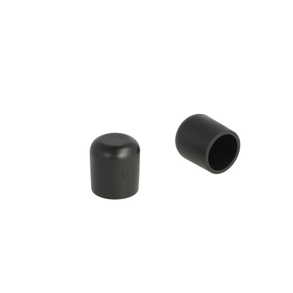 Plastic Cap For Round Tubes, Diam 14mm, PE, Black