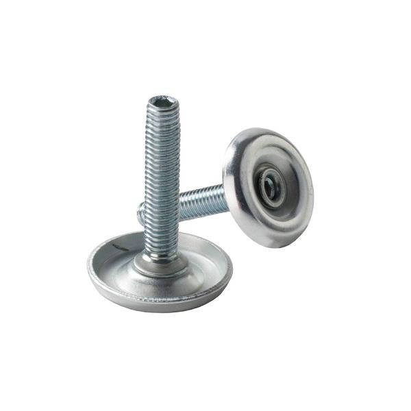 Adjust. Swivel Cup Glide ø33mm, Steel BZP, M8x50mm Stud W/4