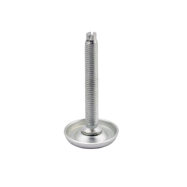 Adjust. Swivel Cup Glide ø32mm, Steel BZP, M8x68mm, W/Slot