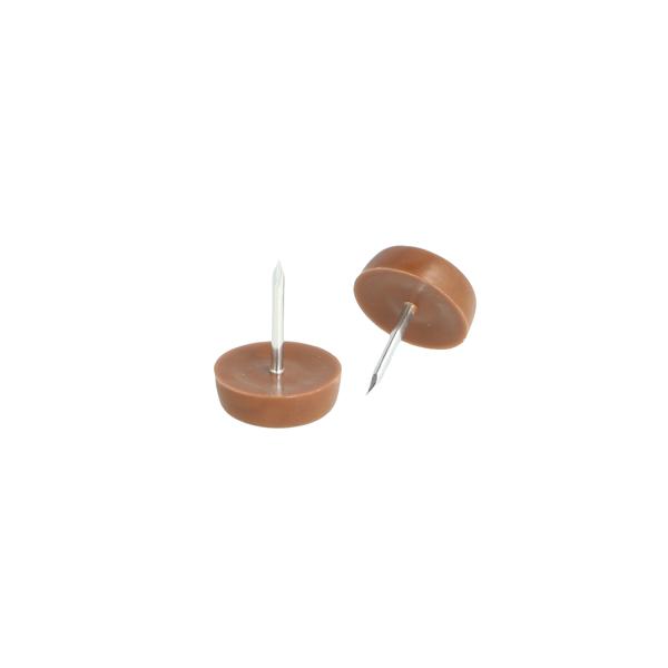 Plastic Tack, Nail-On Glide, ø18mm, Brown PE, 18mm Nail