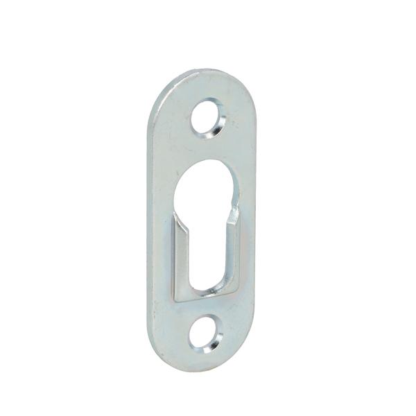 Keyhole Fixture, Single Hole, 42x16x1.5mm, White Zinc Plated