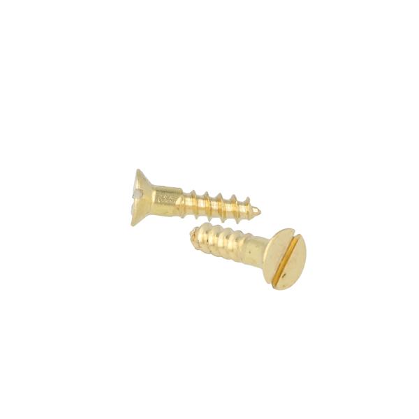 Wood Screw, CSK, Brass, 5.0x20mm, DIN 97 Slot