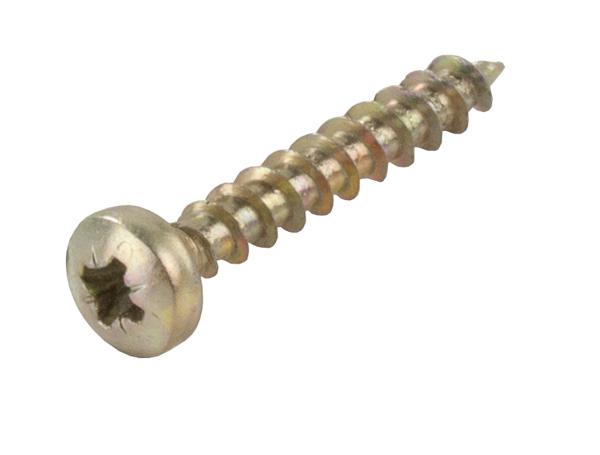 Chipboard Screw, Pan Head, PZD, Steel YZP, 3,0x20mm, Full