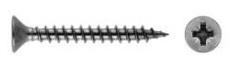 Chipboard Screw, CSK, PZD, SS A2, ø5,0x70mm, Fully Threaded