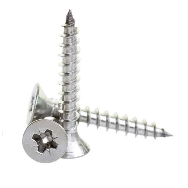 Chipboard Screw, D-CSK, PZD, BZP, 4.0x25mm