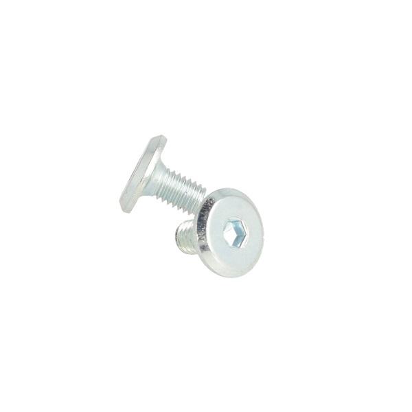 Fifteen Screw, M6x10mm, BZP, Hex 4mm, Blunt, Full Thread