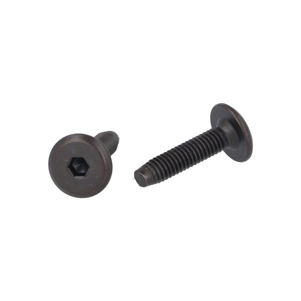 Fifteen Screw, M6x25mm, Black Oxydized, Conical, Full Thread