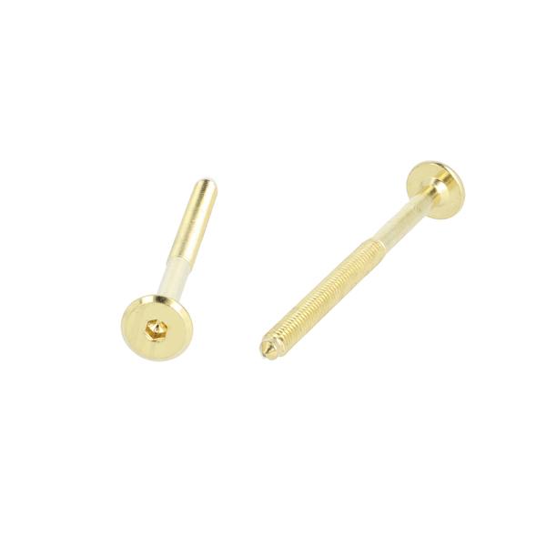 Fifteen Screw, M6x80mm, Brass Plated, Pointed