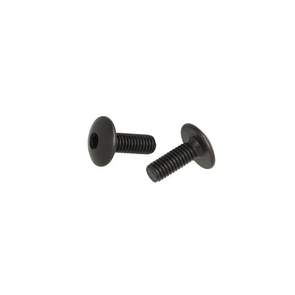 Mushroom Screw, M6x16mm, Black Oxydized, Hex 4mm, Blunt