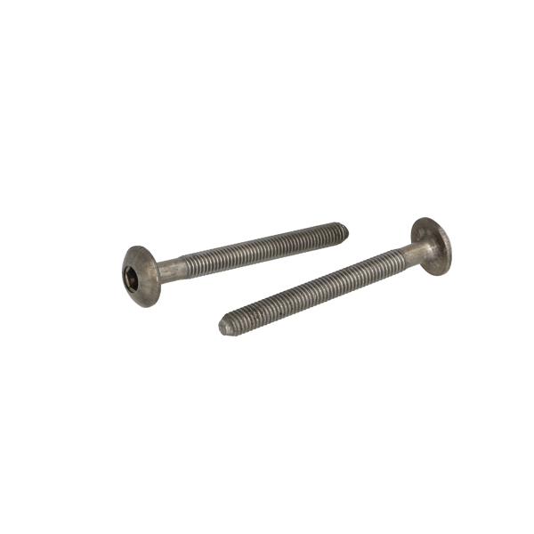 Mushroom Screw, M6x60mm, Steel Raw, Hex 5mm, Blunt