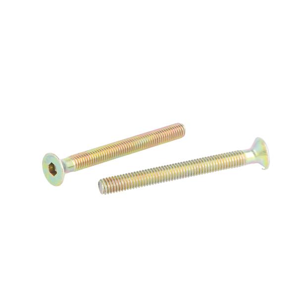 Insex Screw, M6x60mm, Steel-Yellow Zinc Pl, No Point