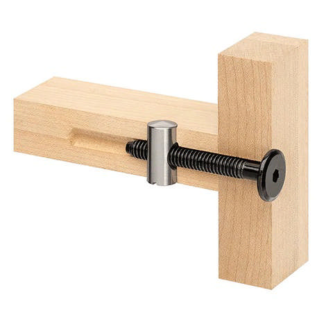 Cross Dowel ø10x30mm(16+14), M6, Knurled, BZP, 4mm Slot End
