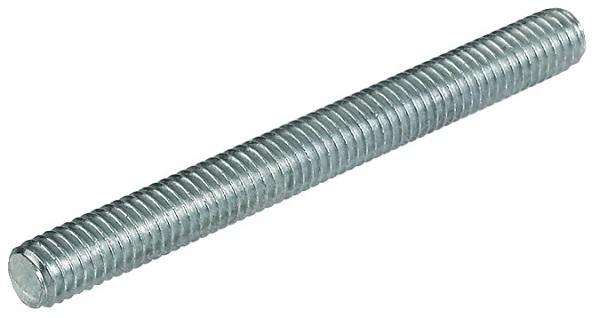 Threaded Bolt M6x95mm, Steel, Bright Zinc Plated