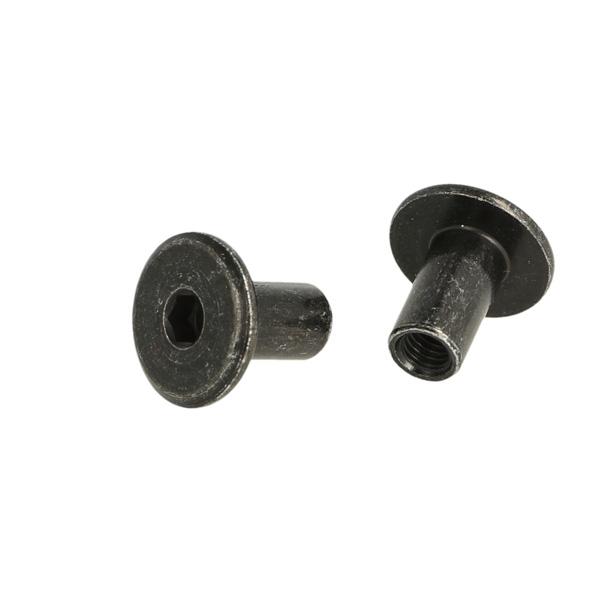 Steel Head F-596,5mm Hex,M6,Head ø19,5x2mm,Shaft ø9x16mm,BLK