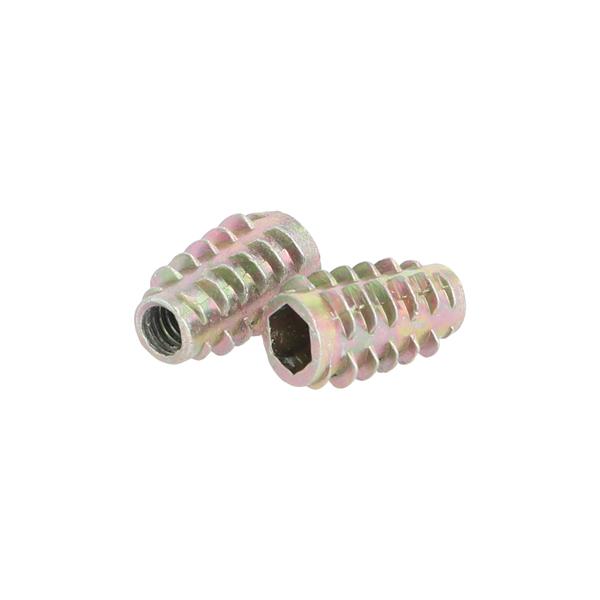 Screw-In Bushing E-620, M6x20mm, Zamak, YZP, Hex 6x5,7mm