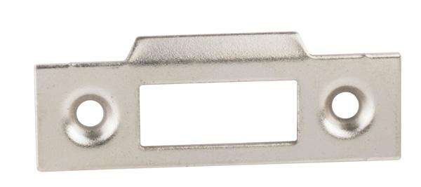 Flat Striking Plate For Slam Lock 856, Nickel Plated