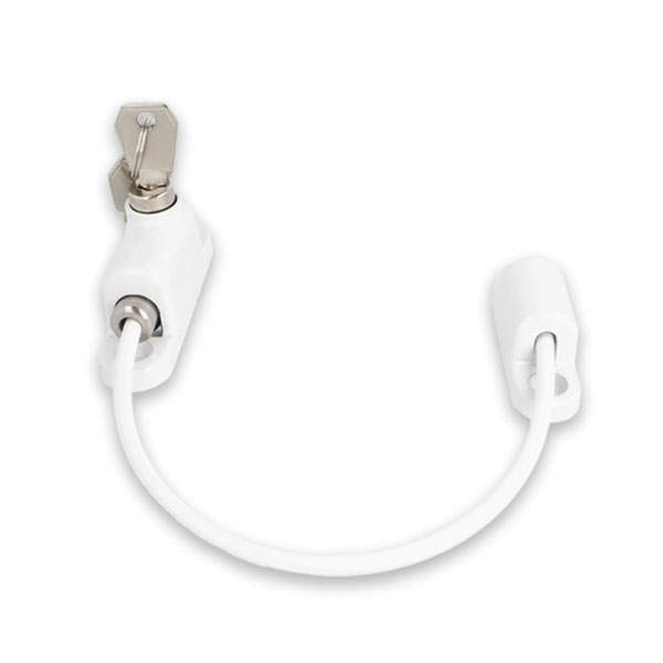 Window Wire Lock, Strong Model, White, W/SS-304 Wire - 215mm