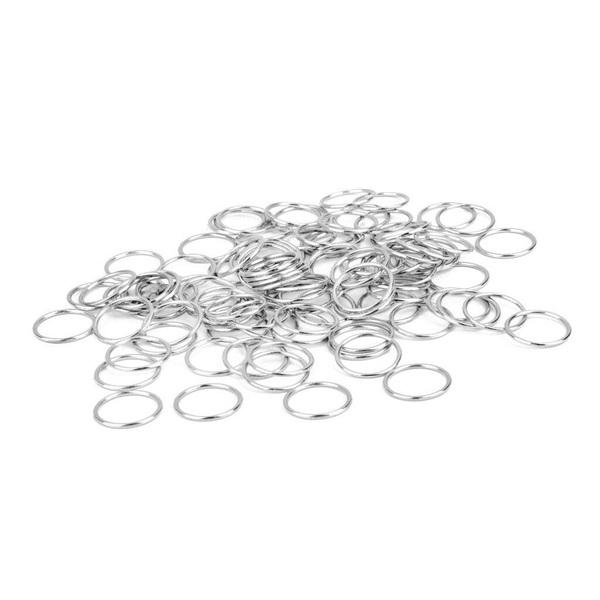 Key Ring ø20mm, 1mm Wire, Steel, Nickel Plated