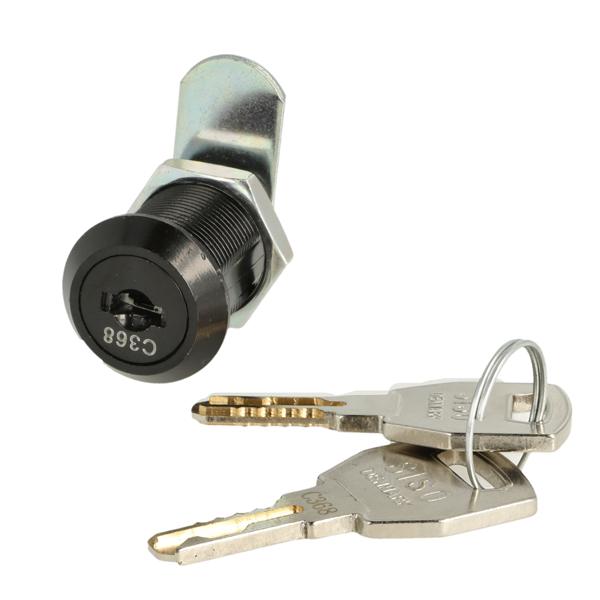 Cam Lock MIC1925S, 90DG, Cam No. A01,Black,Snake MK SISO,#01