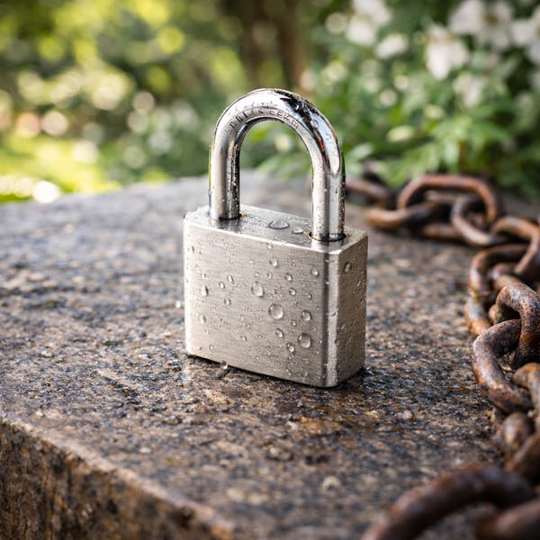 Brass Padlock 40mm, SS-Look, 4.000 KD,MK 0002, Shackle: 7mm