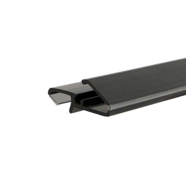 Door Stop Profile PS Hard/TPE Soft, Black, 2600mm