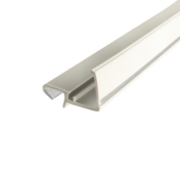 Door Stop Profile PS Hard/TPE Soft, Light Grey, 2600mm