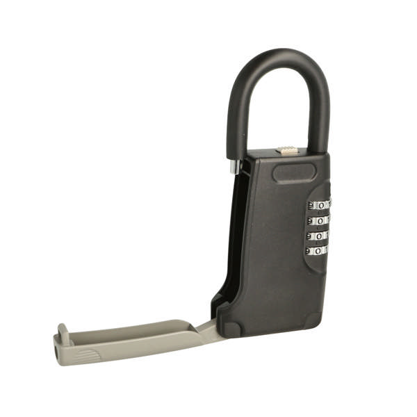 Key Storage Padlock,4 Digits, 138x62mm Black Steel Body,