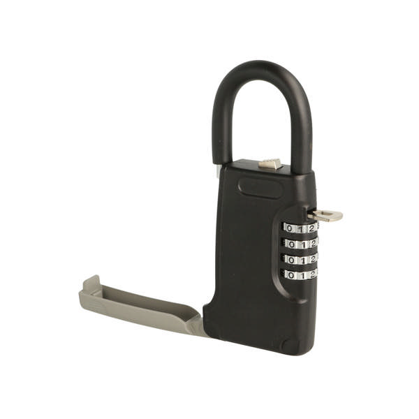 Key Storage Padlock,4 Digits, 138x62mm Black Steel Body,