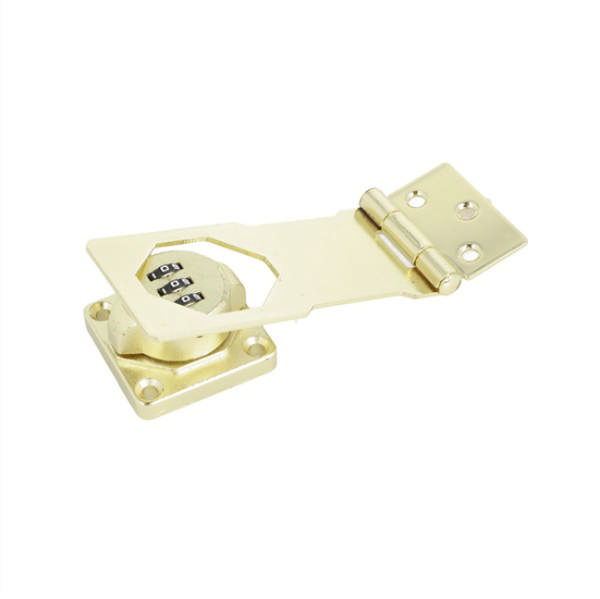 Combi. Cam Lock Hasp & Stapler M800, 3-Digit, Gold Finish