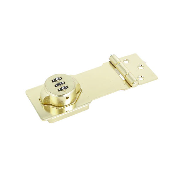 Combi. Cam Lock Hasp & Stapler M800, 3-Digit, Gold Finish