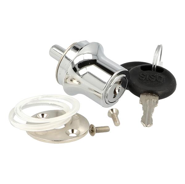 Glass Door Lock 907 CPL, CK SISO, ø26mm Bore, F/4-6mm Glass.