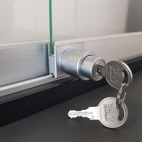 Glass Sliding Push Door Lock M2740, R+L, #J11, Alu Finish,