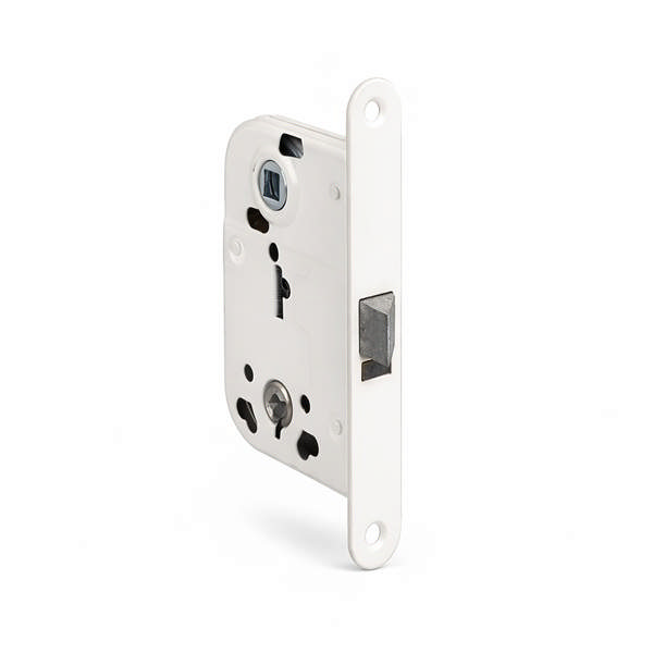 Door lock 2014, 45mm Backset, W/Key, White Painted,W/Striker