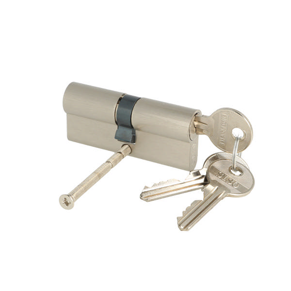 Profile Cylinder, SS-Look, 70mm (30+10+30mm) FAB Key