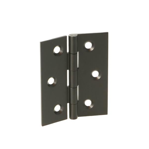 Butt Hinge, 50x40x1,4mm, Brass, Black Finish