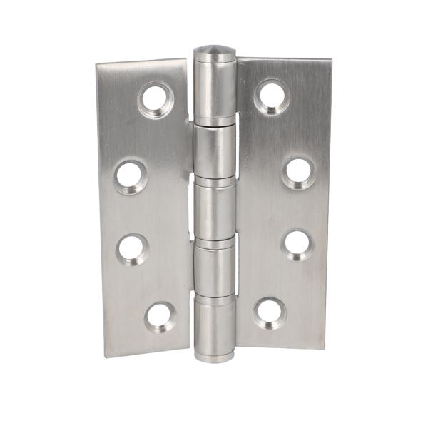 Butt Hinge, SS304, 102x76x3mm, W/4 SS304 Washers, No Ball