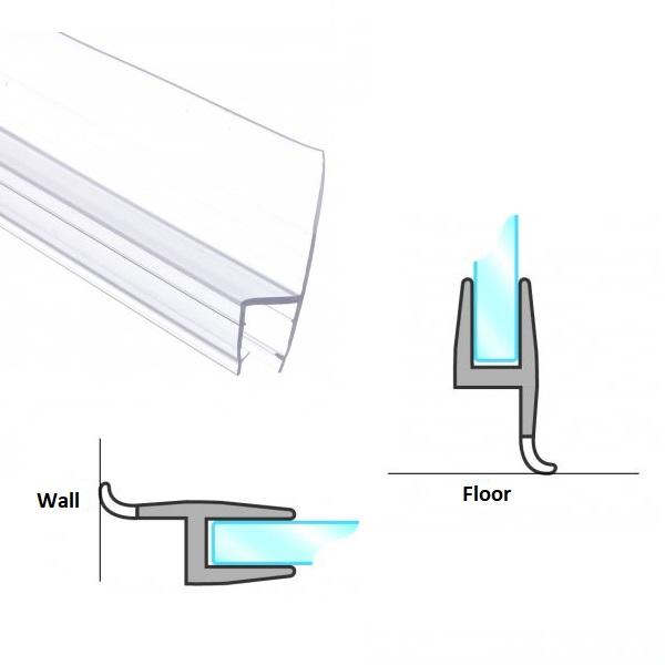 PVC Seal Glass To Glass 180DG, S-5705, 2,5 Mtr, F/6mm Glass