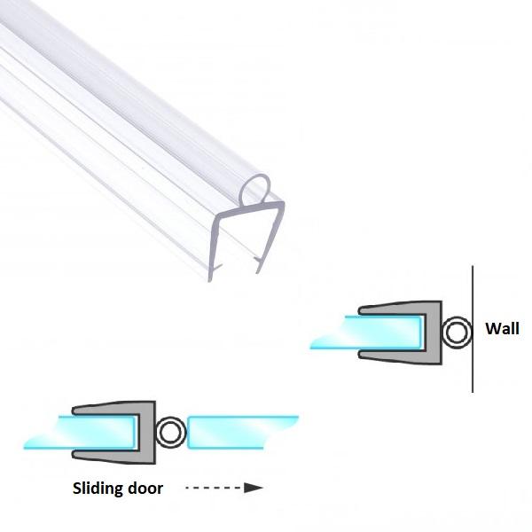 PVC Seal Glass To Floor, S-5709, 2,5 Mtr, F/6mm Glass