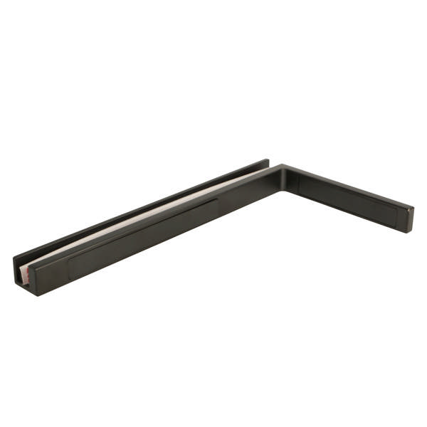 Stabilizer Angle Bracket, Black, Glass/Wall,Right, Size:250x